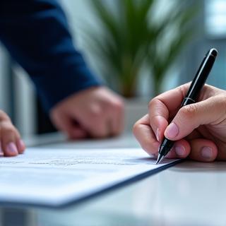 An athlete signing a contract, representing effective management and strategic career planning.