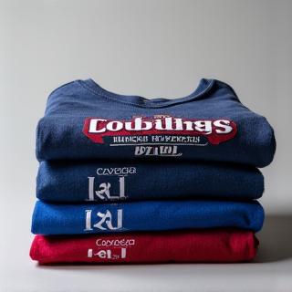 A neatly folded stack of branded sports apparel, symbolizing quality merchandise and fan connection.